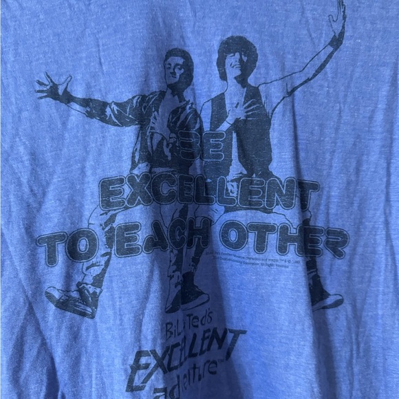 Loot Crate Blue Short Sleeve Tees Casual Collection Bill &Ted's Excellent Advent - Picture 2 of 5